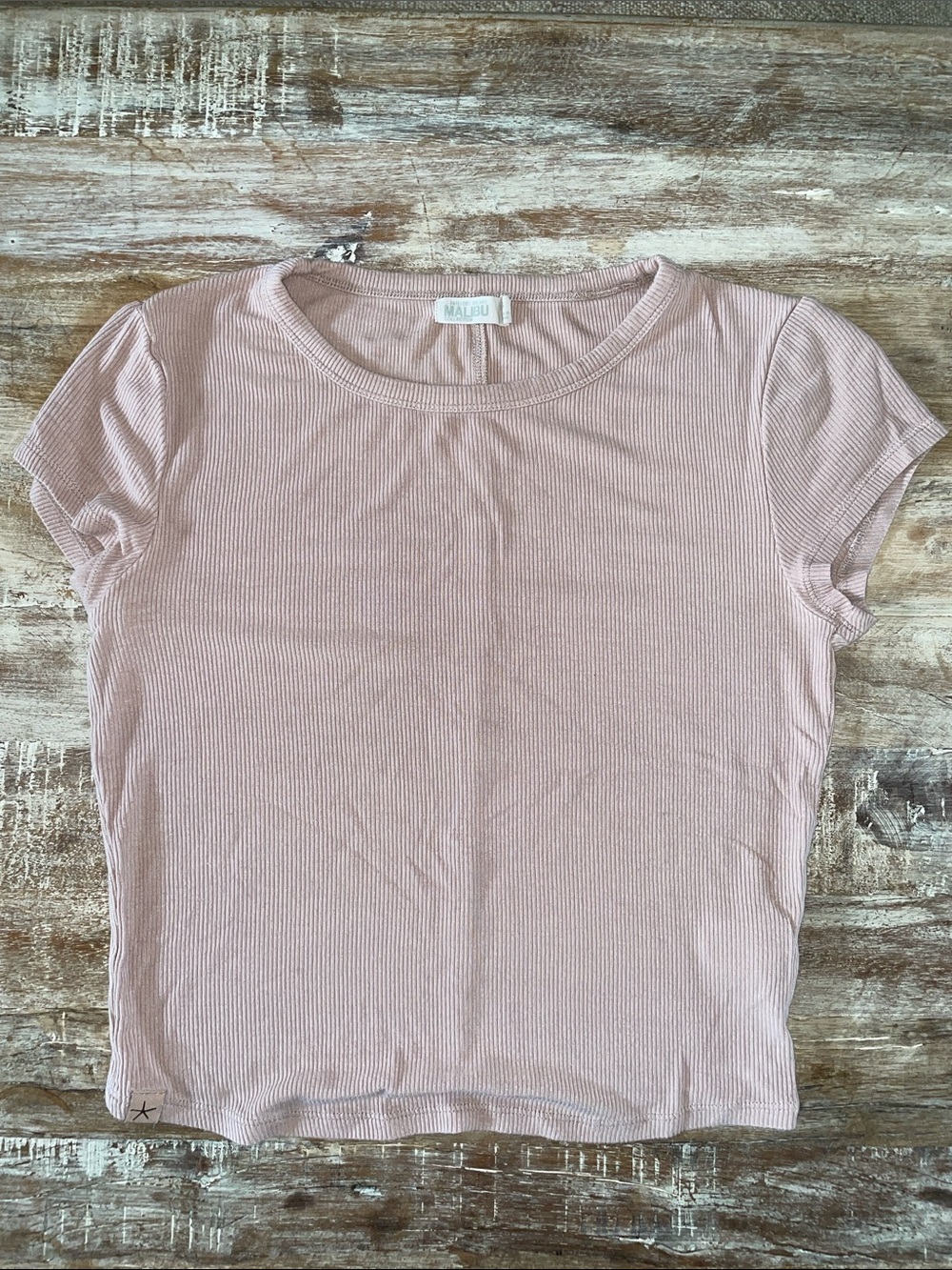 Barefoot dreams Malibu collection Short Sleeve Tee - Dusty Rose